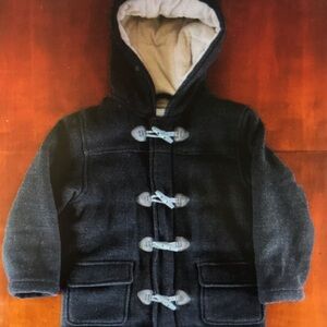 Black Hooded Toggle Coat